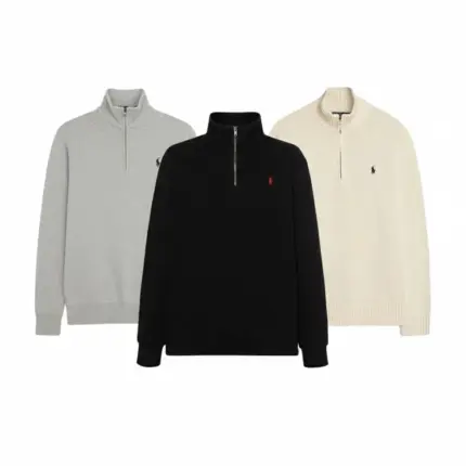 【預售】Polo Ra1ph Lauren 25FW 小馬刺繡 針織老錢風半拉鏈立領polo衫長袖毛衣T恤衛衣 三色