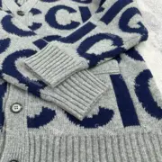 GUC 23FW 經典大字母嵌花 純羊毛 針織衫毛衣外套開衫：圖片 8