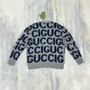 GUC 23FW 經典大字母嵌花 純羊毛 針織衫毛衣外套開衫：圖片 10