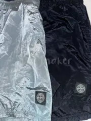 STONE ISLAND 23SS 石頭島 純色 金屬尼龍 短褲休閒褲沙灘褲：圖片 14