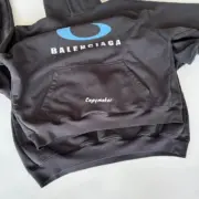 【現貨】巴黎 BLC 24SS Loop Sports Icon 循環運動 新款 帽T連帽衛衣帽衫 黑色 廓形剪裁：圖片 11