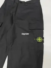 【現貨】【過驗】STONE ISLAND 26SS 石頭島 高密度重磅帆布工裝褲長褲直筒褲 鬆緊腰圍 黑色：圖片 3