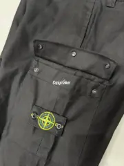 【現貨】【過驗】STONE ISLAND 26SS 石頭島 高密度重磅帆布工裝褲長褲直筒褲 鬆緊腰圍 黑色：圖片 10