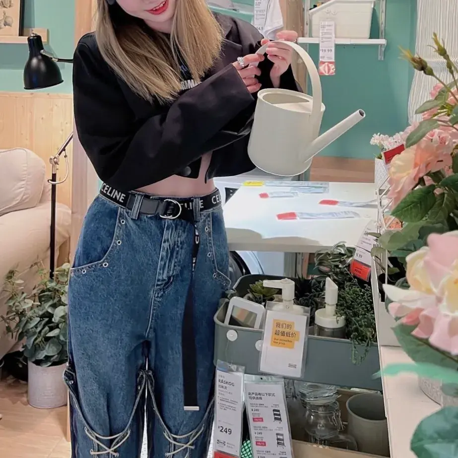 【過驗】CELIN 經典字母logo 牛皮 編織帆布腰帶皮帶 110CM