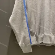 Needles x BEAMS 20FW 蝴蝶刺繡 復古織帶 大學T圓領衛衣長袖 灰拼接藍色：圖片 5