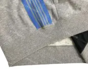 Needles x BEAMS 20FW 蝴蝶刺繡 復古織帶 大學T圓領衛衣長袖 灰拼接藍色：圖片 8