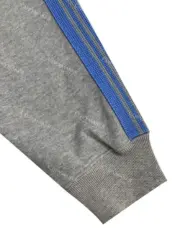 Needles x BEAMS 20FW 蝴蝶刺繡 復古織帶 大學T圓領衛衣長袖 灰拼接藍色：圖片 10