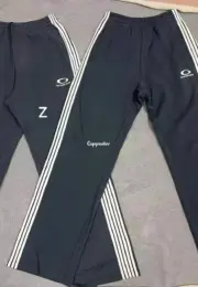 【預售】巴黎 BLC 25FW 單還圓環刺繡字母logo 五條槓織帶 長褲休閒褲棉褲衛褲 海軍藍：圖片 10