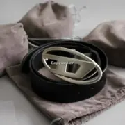 【現貨】D1ESEL 23SS OVAL-D 經典款 LOGO 頭層牛皮 皮帶腰帶：圖片 7