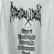 巴黎 BLC 24FW 歌德字母開裂印花 水洗破壞 長袖T恤衛衣大學T 冷白色：圖片 14