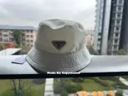 PRA 尼龍 三角標 徽章 漁夫帽 帽子 白色：圖片 10