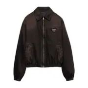 【預售】【原廠面料】PRA 24FW 棕色復古水洗褪色牛仔重磅3M棉服外套 HH原廠三角牌 短寬版型