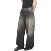 【現貨】Acne Studios 24SS Super Baggy 廓形 水洗石墨白漸層黑灰 2023M 寬鬆牛仔褲長褲工裝褲：圖片 4