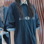 巴黎 BLC 24SS 雙環反轉logo 顛倒字母 作舊破壞 短袖T恤：圖片 2