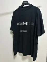 巴黎 BLC 24SS 雙環反轉logo 顛倒字母 作舊破壞 短袖T恤：圖片 4