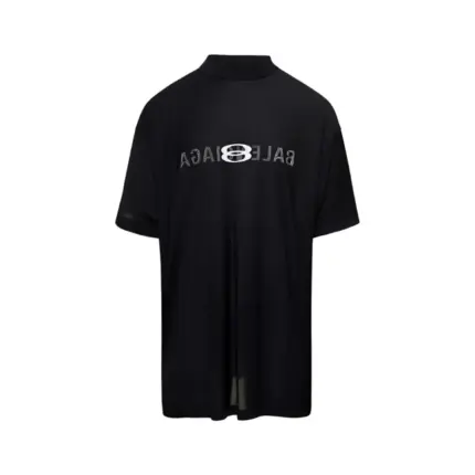 巴黎 BLC 24SS 雙環反轉logo 顛倒字母 作舊破壞 短袖T恤