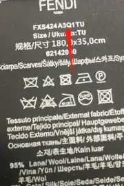 FD logo 雙面字母 經典款 羊毛蠶絲 圍巾 披肩：圖片 10