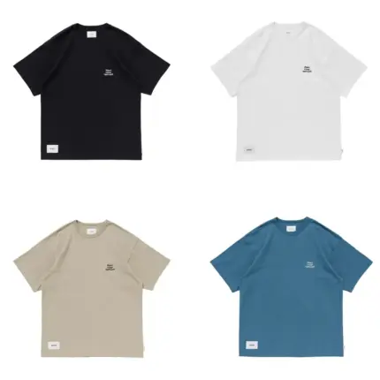 【預售】WTAPS 25SS LIM/SS/COTTON 毛邊剪裁 刺繡字母 素色短袖T恤