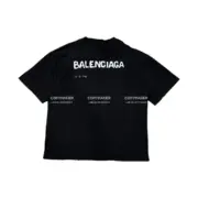 巴黎 BLC 23SS Logo-Print T-Shirt 溶解字母 模糊字母 短袖T恤：圖片 7