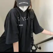 巴黎 BLC 23SS Logo-Print T-Shirt 溶解字母 模糊字母 短袖T恤：圖片 5