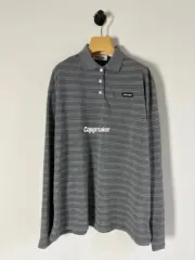 【現貨】M1U M1U 25FW 繆繆 刺繡小標logo 條紋 Polo衫長袖T恤 灰色：圖片 6