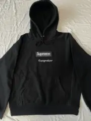 SUP 23FW Boxlogo Hoodie 經典bogo 帽T帽踢連帽衛衣 nigo同款 黑色：圖片 2