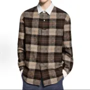 【預售】【雙11新品】1V 26SS 老花格紋拼色法蘭絨 襯衫夾克polo衫：圖片 3