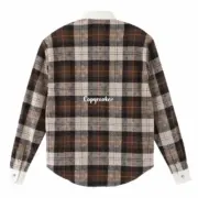 【預售】【雙11新品】1V 26SS 老花格紋拼色法蘭絨 襯衫夾克polo衫：圖片 6