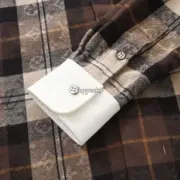 【預售】【雙11新品】1V 26SS 老花格紋拼色法蘭絨 襯衫夾克polo衫：圖片 12