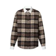 【預售】【雙11新品】1V 26SS 老花格紋拼色法蘭絨 襯衫夾克polo衫：圖片 2