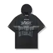 Givenchy 23SS GVC 重工水洗 疊層拼接 刺繡字母 連帽短袖T恤：圖片 7