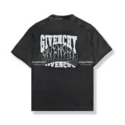 Givenchy 23SS GVC 重工水洗 疊層拼接 刺繡字母 連帽短袖T恤：圖片 10