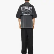 Givenchy 23SS GVC 重工水洗 疊層拼接 刺繡字母 連帽短袖T恤：圖片 5