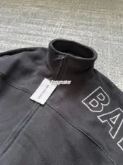 【預售】【福利回饋】BLC 巴黎 23FW 經典字母刺繡 搖粒絨外套運動外套夾克 黑色：圖片 4