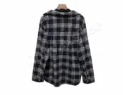 巴黎 BLC 22SS 假兩件 格紋 格子 襯衫 夾克 kanyewest同款：圖片 7