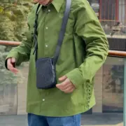 【預售】【原廠】BV家 Intrecciato編織 NAPPA 頭層牛皮 手機包單肩包側背包小包 黑色：圖片 5