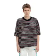 【現貨】Chrome Hearts 24SS 胸口小刺繡 條紋十字架提花 短袖T恤 CH克羅心 空哈：圖片 4