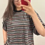 【現貨】Chrome Hearts 24SS 胸口小刺繡 條紋十字架提花 短袖T恤 CH克羅心 空哈：圖片 5