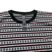 【現貨】Chrome Hearts 24SS 胸口小刺繡 條紋十字架提花 短袖T恤 CH克羅心 空哈：圖片 9