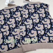 D1OR 22FW 老花 滿版 字母 羊毛背心 馬甲 CD：圖片 9