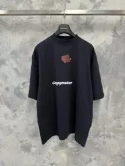 【預售】巴黎 BLC 25SS 秀款 膠帶 繃帶logo 水洗做舊 短袖T恤 黑色/藍色：圖片 10