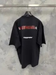 【預售】巴黎 BLC 25SS 秀款 膠帶 繃帶logo 水洗做舊 短袖T恤 黑色/藍色：圖片 13