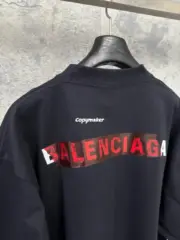 【預售】巴黎 BLC 25SS 秀款 膠帶 繃帶logo 水洗做舊 短袖T恤 黑色/藍色：圖片 14