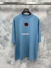 【預售】巴黎 BLC 25SS 秀款 膠帶 繃帶logo 水洗做舊 短袖T恤 黑色/藍色：圖片 16