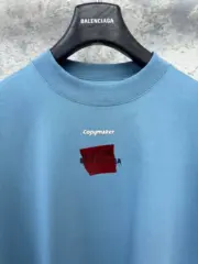 【預售】巴黎 BLC 25SS 秀款 膠帶 繃帶logo 水洗做舊 短袖T恤 黑色/藍色：圖片 17