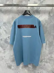 【預售】巴黎 BLC 25SS 秀款 膠帶 繃帶logo 水洗做舊 短袖T恤 黑色/藍色：圖片 19