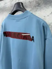 【預售】巴黎 BLC 25SS 秀款 膠帶 繃帶logo 水洗做舊 短袖T恤 黑色/藍色：圖片 20