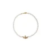【現貨】Viv1enne Westwood mini bas relief choker 帶鑽星球浮雕 珍珠項鍊頸鍊：圖片 5