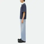 【現貨】BV家 23SS 拼色拼接 素色簡約 重磅高克重 短袖Polo衫T恤 藍色：圖片 4