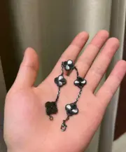 VCA 梵克雅* Alhambra 四葉草 限定款 全黑黑魂黑武士 雷射 手環 手鍊 V金：圖片 4